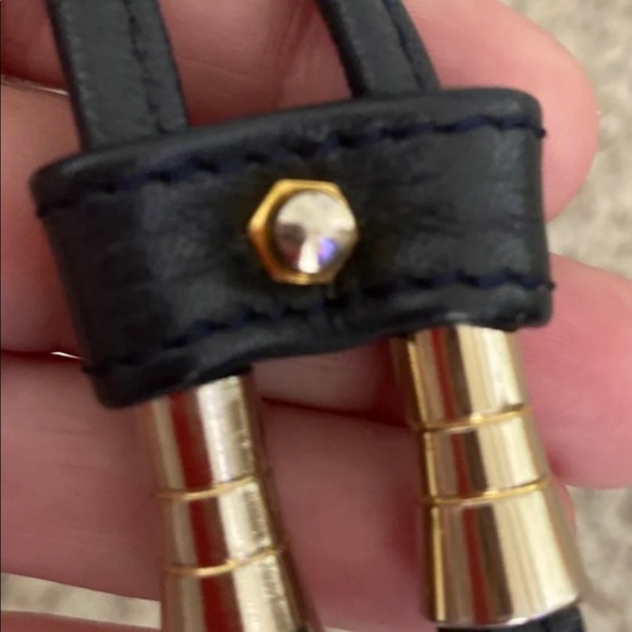 HCL hand crafted leather blue and white hobo bag - Picture 6 of 6